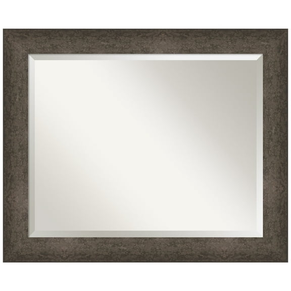 Amanti Art Dappled Light Bronze Beveled Wood Wall Mirror 27.5 x 33.5 in.