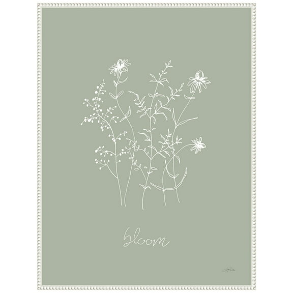 Amanti Art Delicate Wildflowers III Framed Canvas Wall Art Print