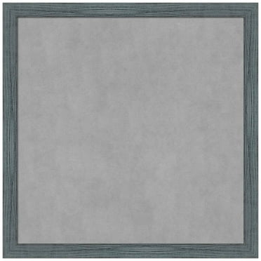 Amanti Art Dixie Blue Grey Rustic Narrow Framed Magnetic Board 13 x 13 in.