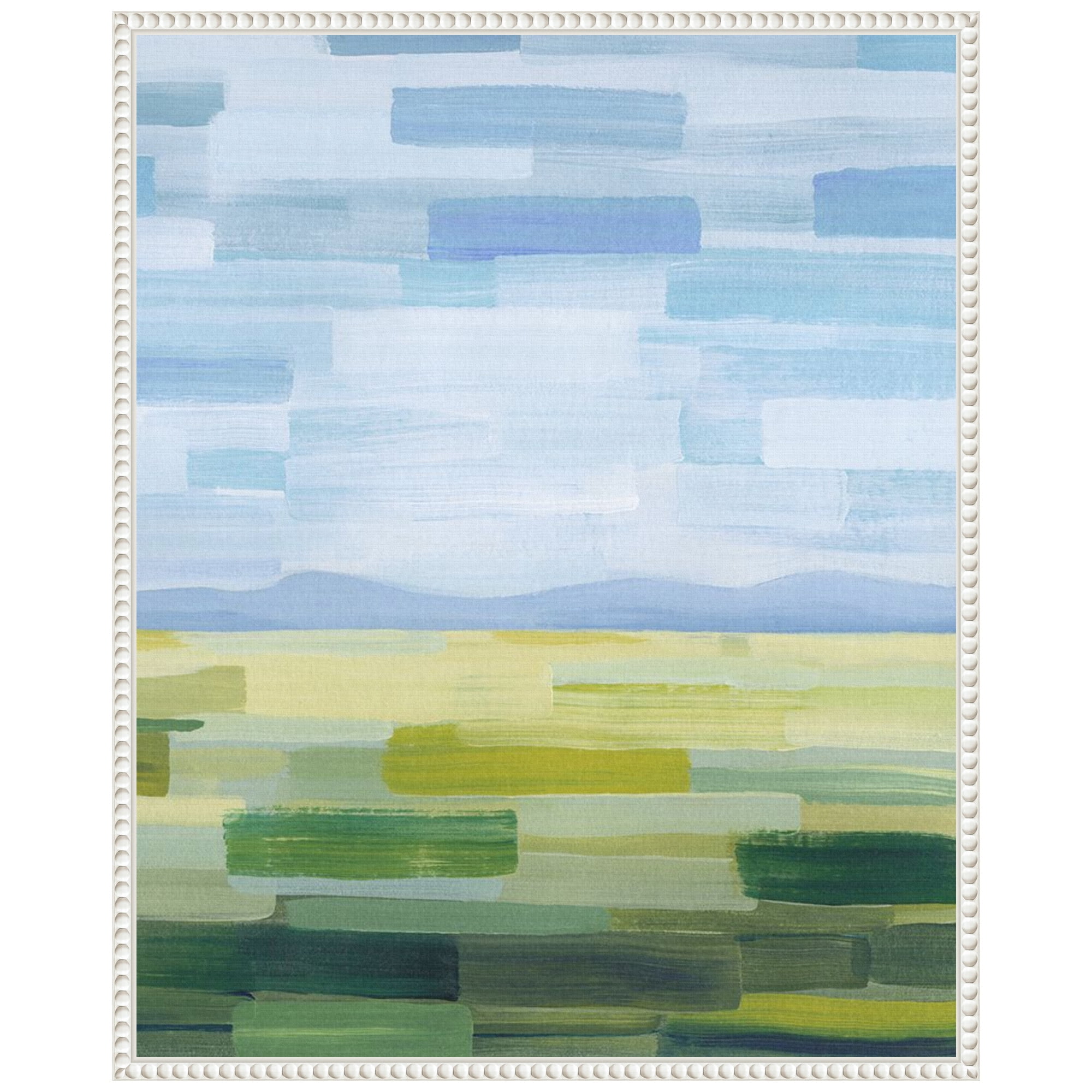 Grace Popp White Floater Frame Abstract Landscape Canvas Art