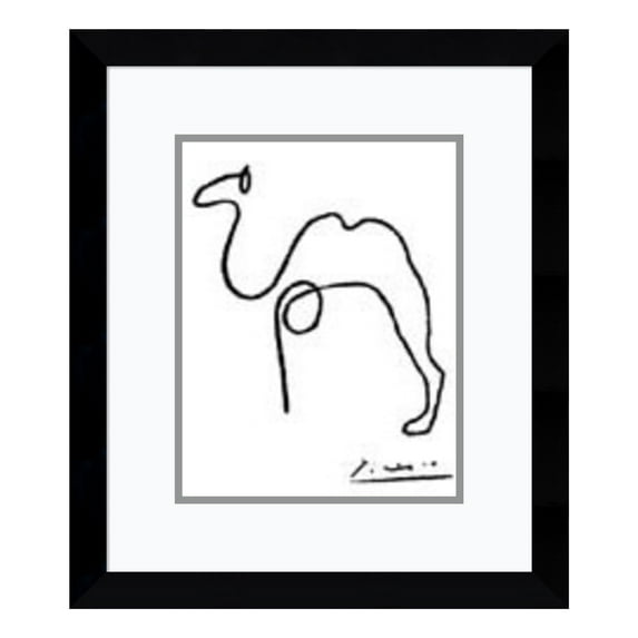 Amanti Art Dsw1385132 14-3/8" X 12-3/8" "The Camel" Framed Art Print On Paper By Pablo