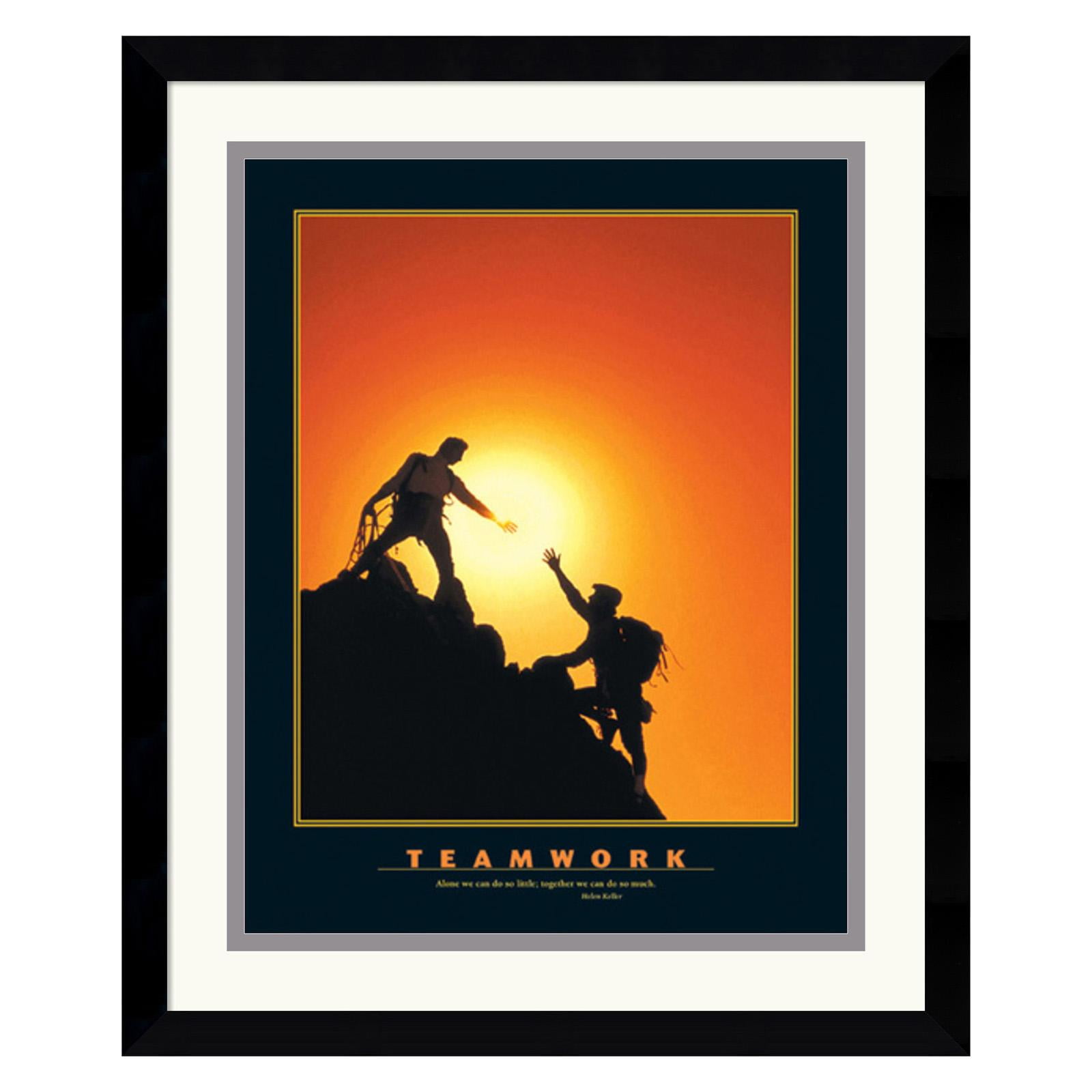 Black Framed Motivational Teamwork Quote Print