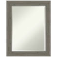 thumbnail image 1 of Fencepost Grey Narrow Beveled Wood Bathroom Wall Mirror, 1 of 10