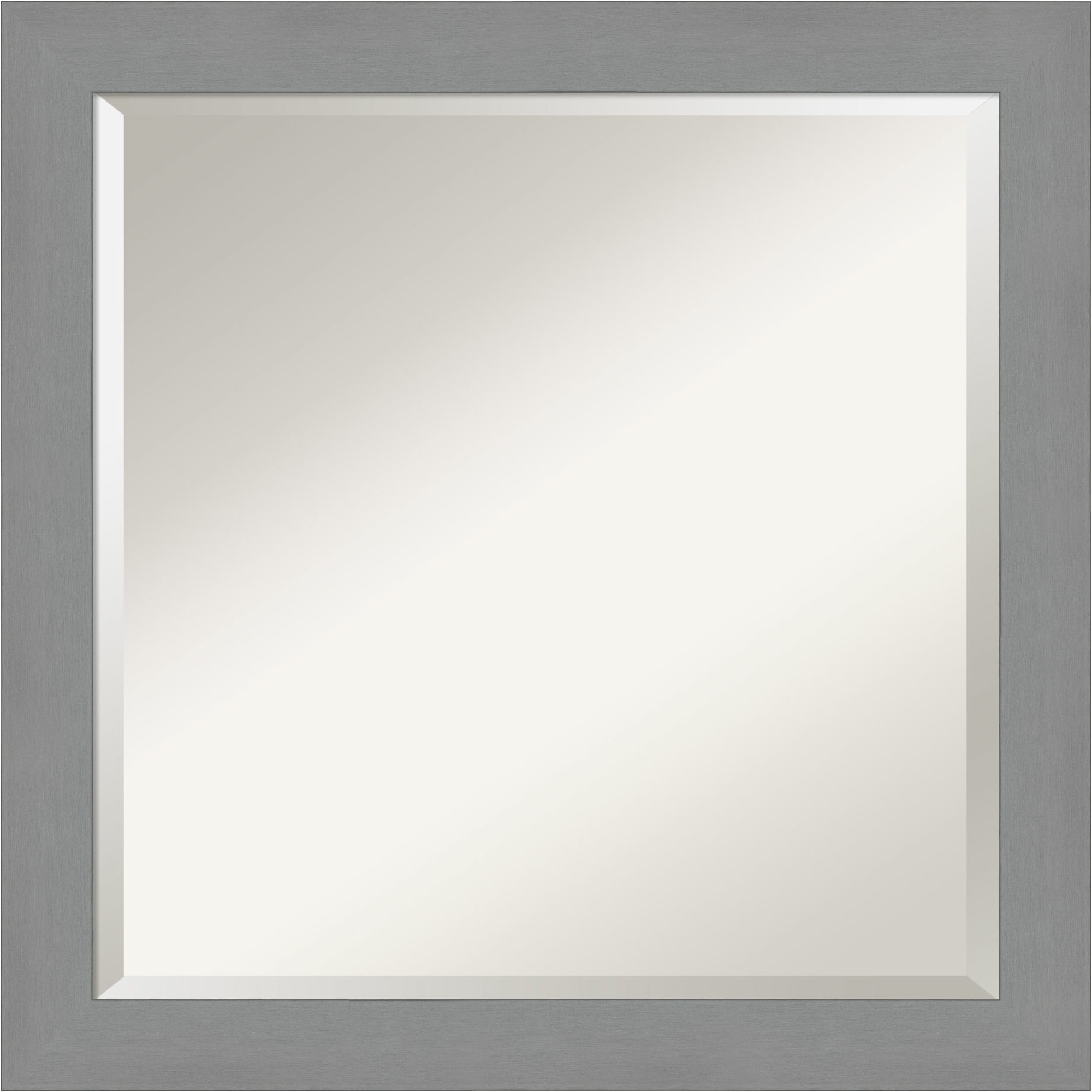 Rectangular Brushed Nickel Bathroom Vanity Wall Mirror