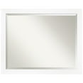 thumbnail image 1 of Cabinet White Narrow Beveled Wood Bathroom Wall Mirror, 1 of 10