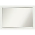 thumbnail image 1 of Vanity White Narrow Beveled Wood Bathroom Wall Mirror, 1 of 10