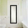 thumbnail image 1 of Amanti Art Non-Beveled Full Length On The Door Mirror - Black Frame Eva Black Silver Outer Size: 19 x 53 in, 1 of 5