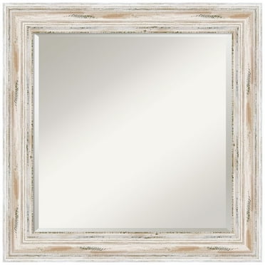 Amanti Art Dsw577345 Alexandria 25-1/8" X 25-1/8" Square Beveled Wood Framed Accent Mirror