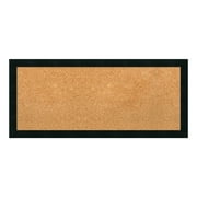 Amanti Art Natural Cork Board Wood Framed Mezzanotte Black Bulletin Board 32 in. x 14 in.