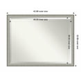 thumbnail image 1 of Amanti Art Elegant Brushed Pewter Narrow Framed Wall Mirror - 18.88 x 22.88 in, 1 of 5