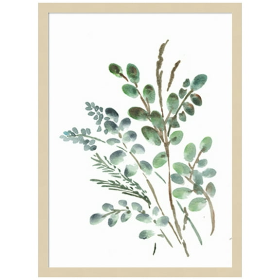 Amanti Art Farmhouse Botanicals II Wood Framed Wall Art Print