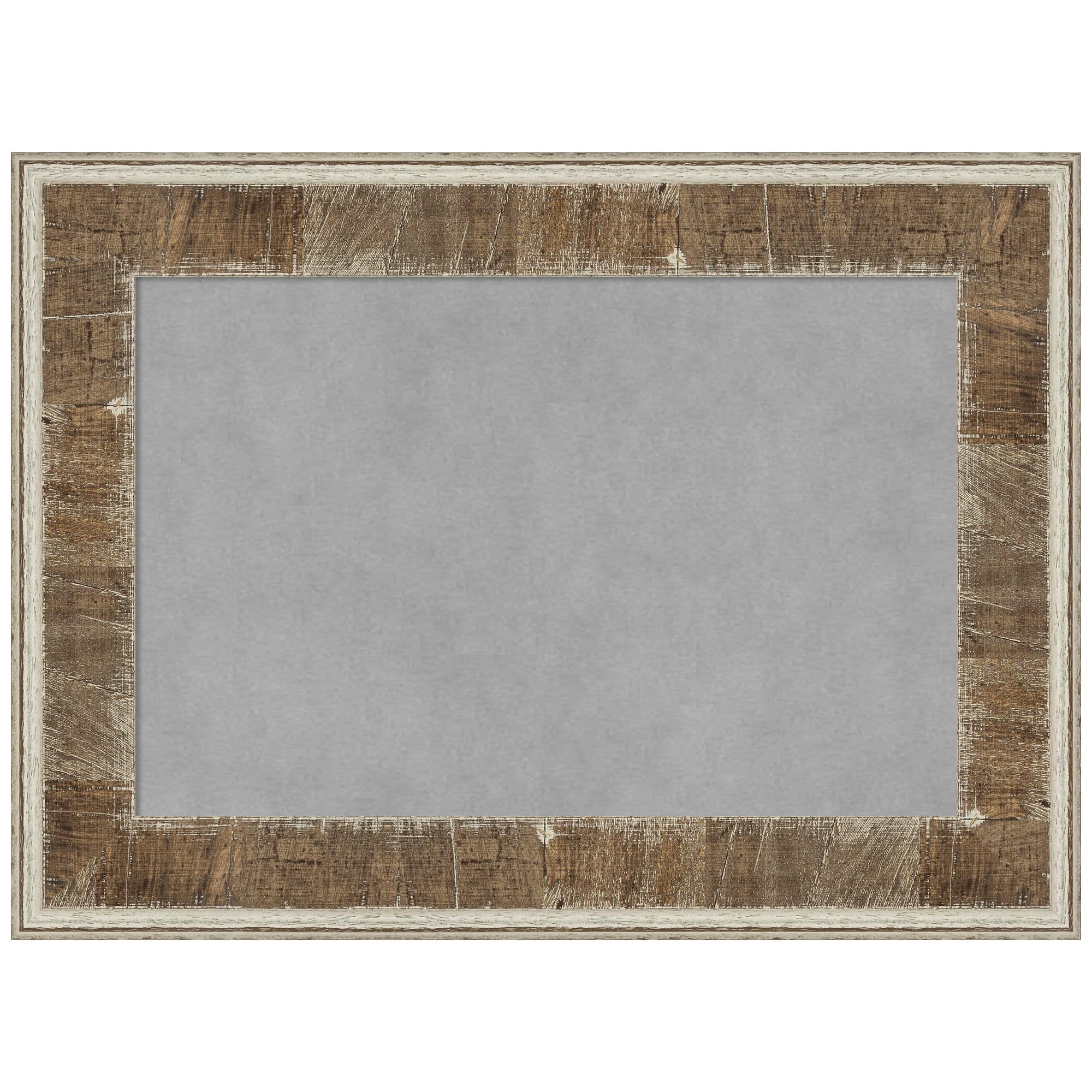 Farmhouse Brown and Grey Wood Framed Magnetic Memo Board