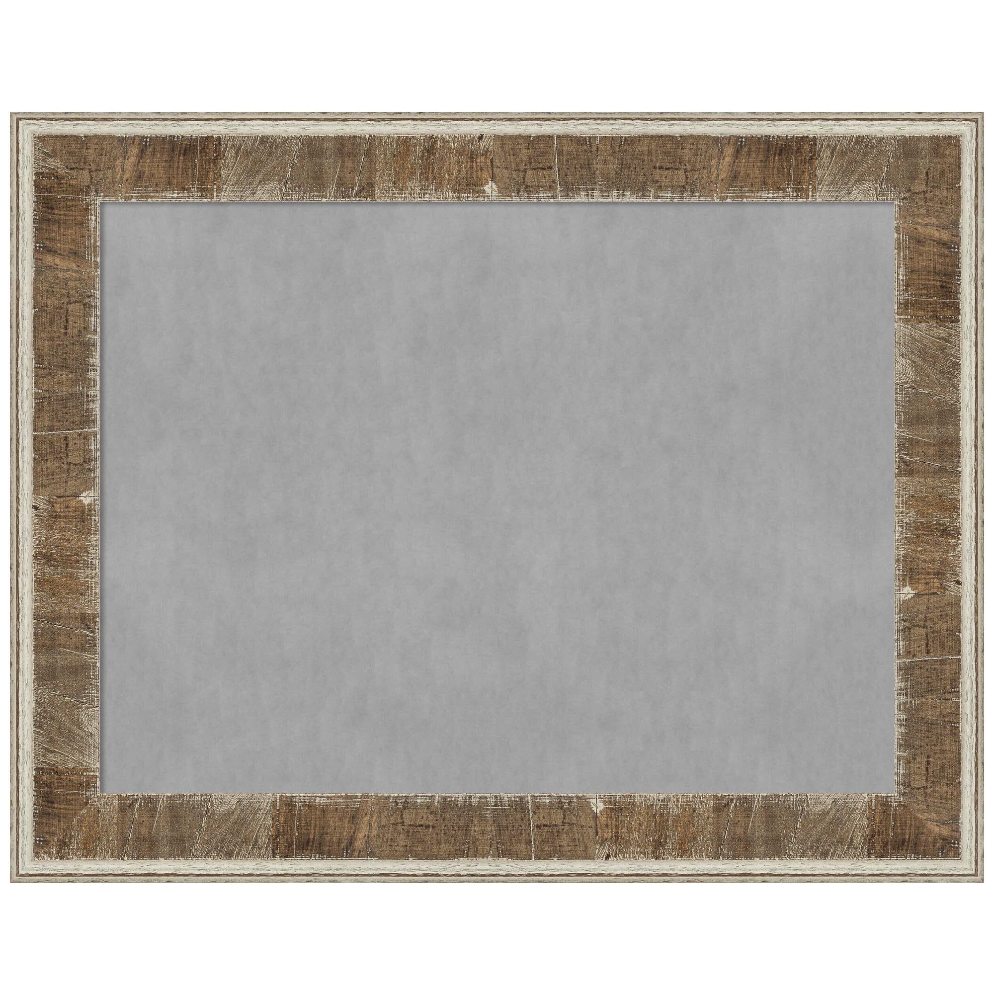 Farmhouse Brown and Grey Wood Framed Magnetic Memo Board