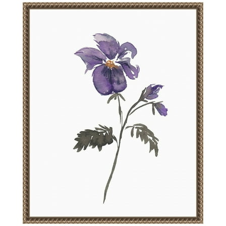Amanti Art February Violet Framed Canvas Wall Art Print