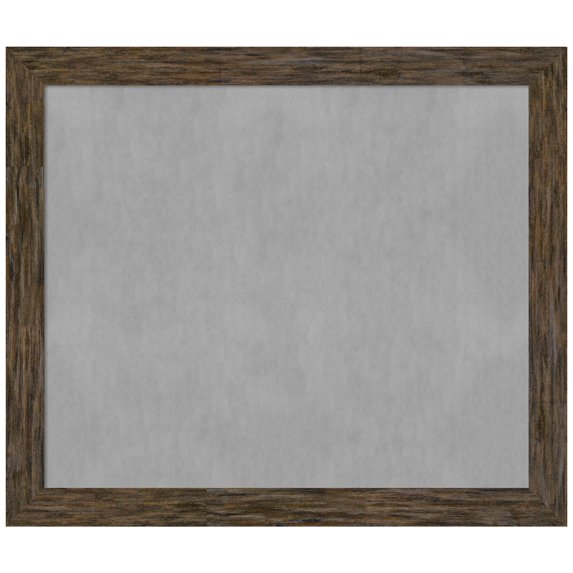 Amanti Art Fencepost Brown Framed Magnetic Board 55 x 47 in.