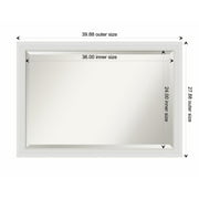 Amanti Art Flair Soft White Framed Wall Mirror - 19.88 x 23.88 in