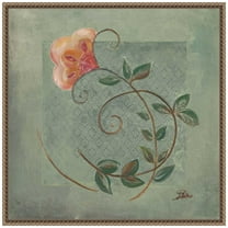Amanti Art Floral Ornaments in Green II Framed Canvas Wall Art Print