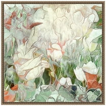 Amanti Art Flower Garden II Framed Canvas Wall Art Print