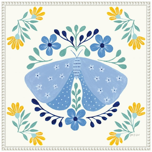 Amanti Art Folk Butterfly I Framed Canvas Wall Art Print