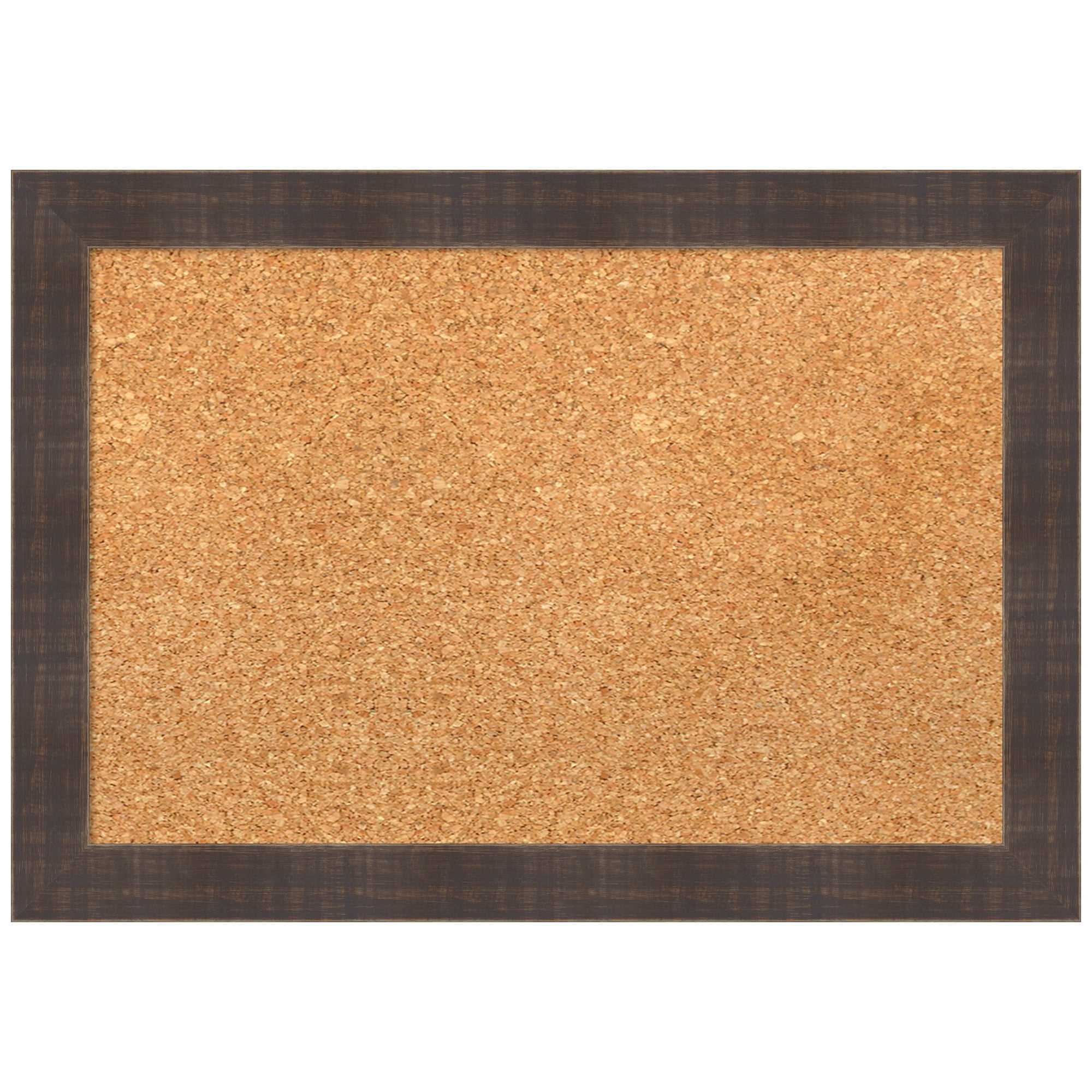 Whiskey Brown Rustic Wood Framed Cork Bulletin Board 20x14