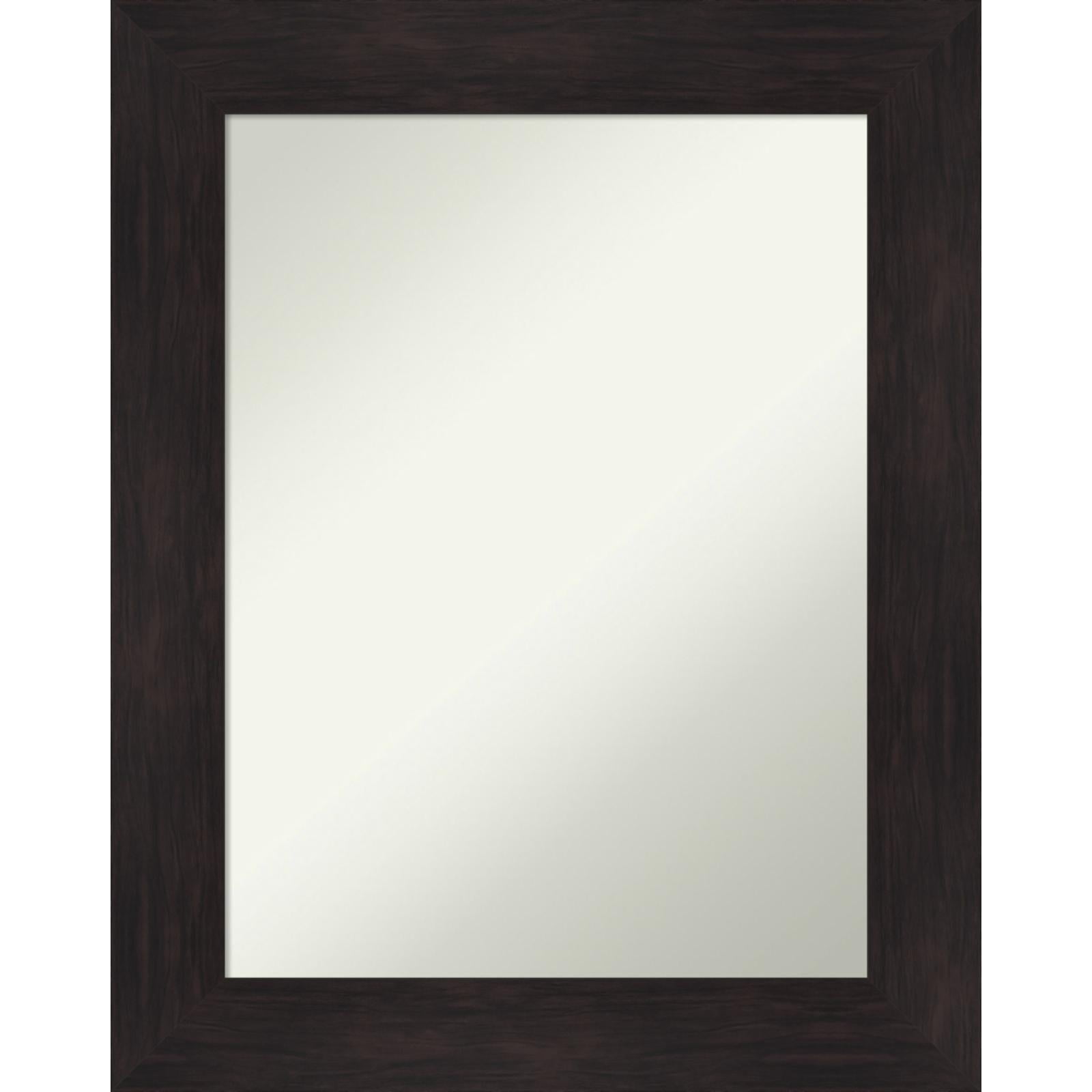 Espresso Brown Rectangular Wall Mount Vanity Mirror