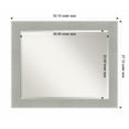 thumbnail image 1 of Amanti Art Glam Linen Grey Beveled Wood Wall Mirror 27.25 x 33.25 in., 1 of 5