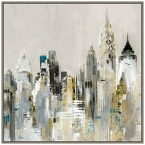 Amanti Art Golden Cityscape Framed Canvas Wall Art Print