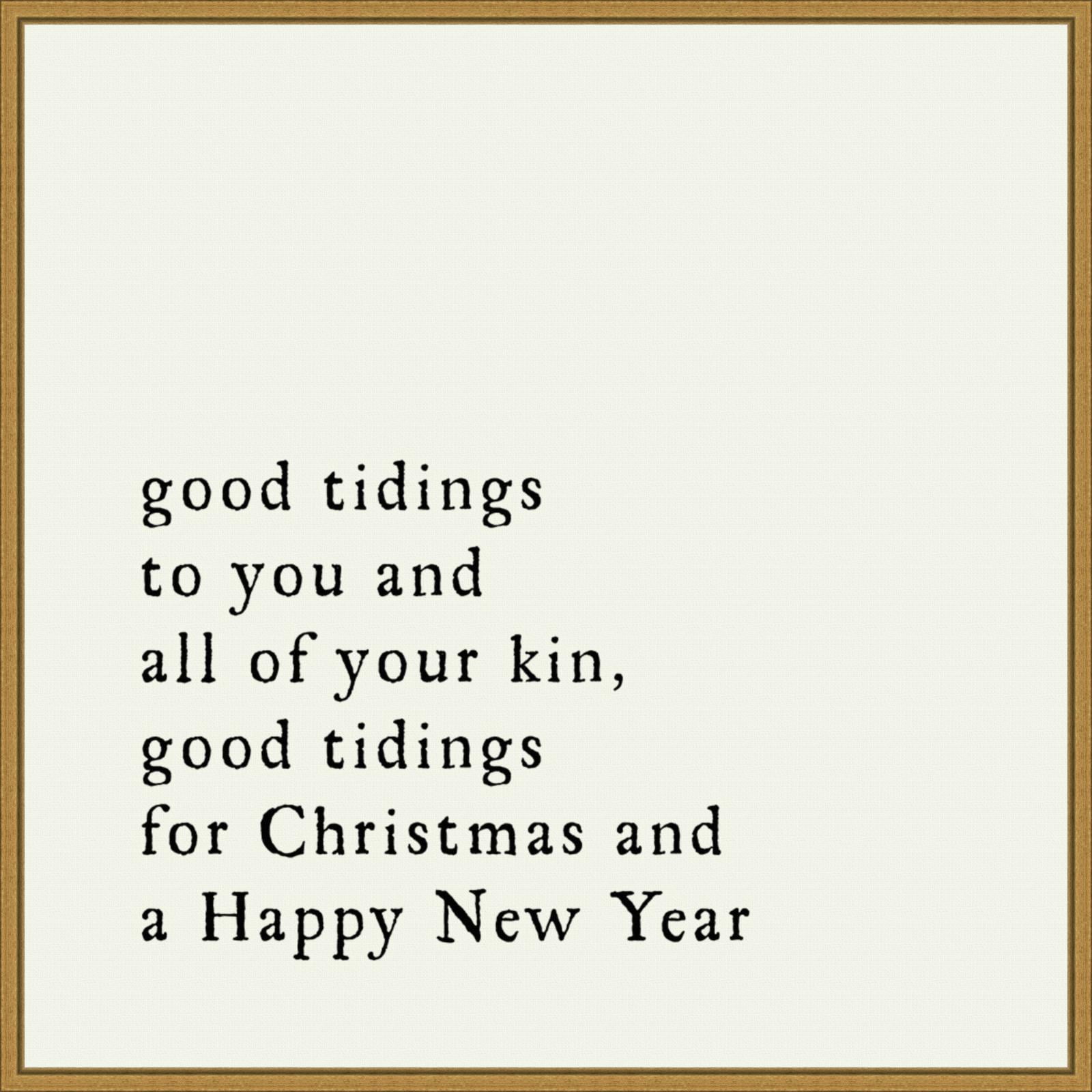 Good Tidings Christmas Framed Canvas Wall Art Print