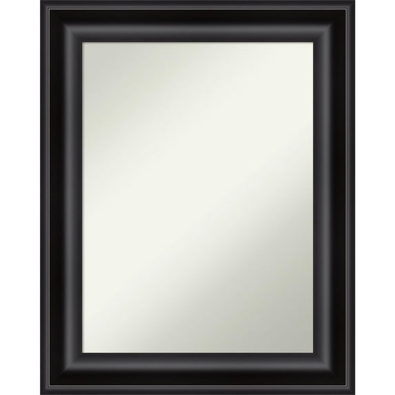 Amanti Art Grand Black Framed Non-Beveled Bathroom Vanity Wall Mirror - 23.75 x 29.75 in