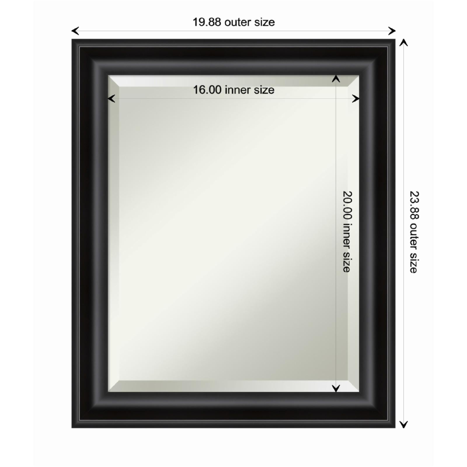 Grand Black Narrow Framed Rectangular Wall Mirror