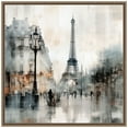 Amanti Art Graphic City II Paris Framed Canvas Wall Art Print