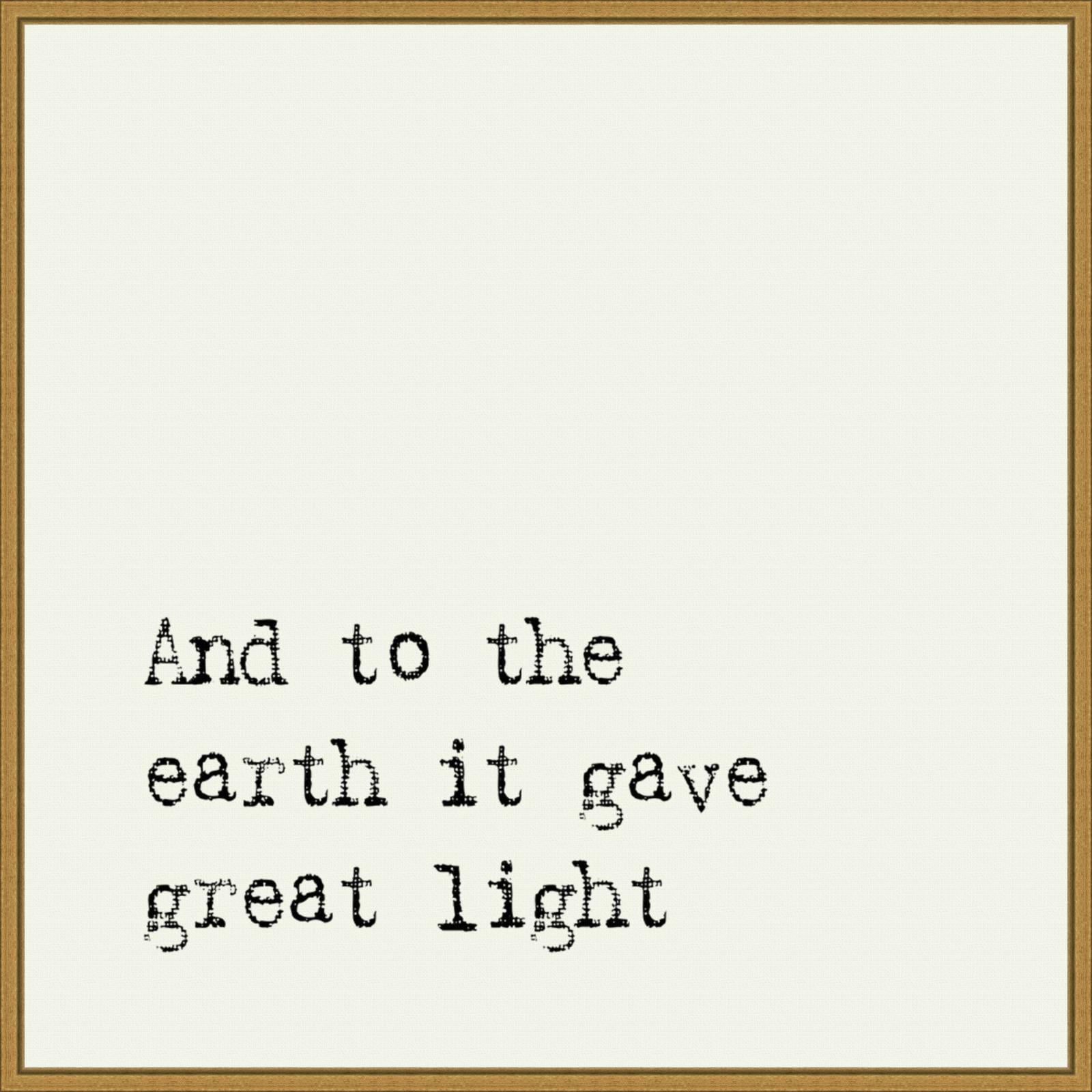 Great Light Gold Framed Canvas Wall Art Print