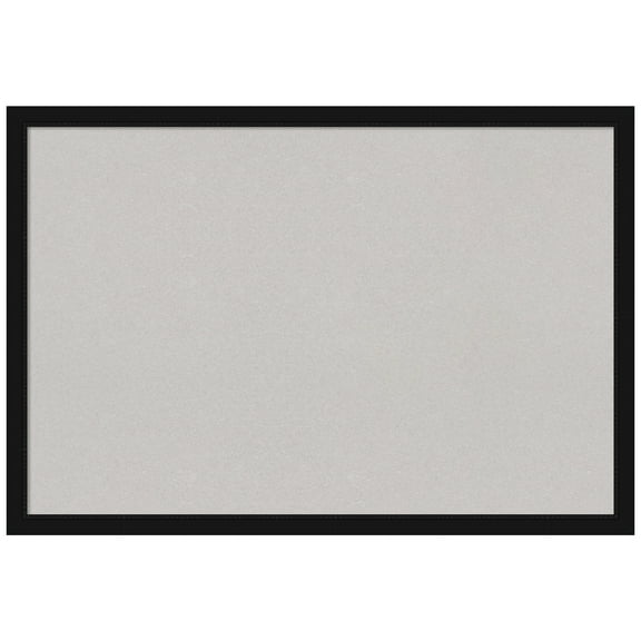 Amanti Art Grey Cork Board Framed Avon Black Narrow Bulletin Board 38 in. x 26 in.