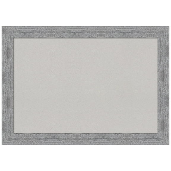 Amanti Art Grey Cork Board Framed Bark Rustic Grey Bulletin Board 41 in. x 29 in.