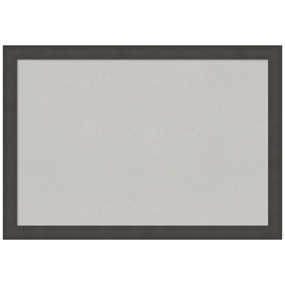 Amanti Art Grey Cork Board Framed Blaine Light Pewter Narrow Bulletin Board 40 in. x 28 in.