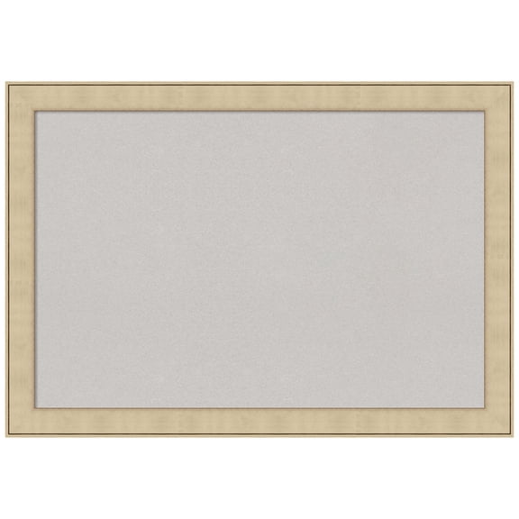 Amanti Art Grey Cork Board Framed Classic Honey Silver Bulletin Board 40 in. x 28 in.