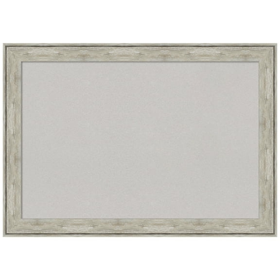 Amanti Art Grey Cork Board Framed Crackled Metallic Bulletin Board 41 in. x 29 in.