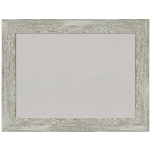 Amanti Art Grey Cork Board Framed Dove Greywash Bulletin Board 34 in. x 26 in.