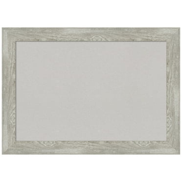 Amanti Art Grey Cork Board Framed Dove Greywash Bulletin Board 42 in. x 30 in.