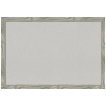 Amanti Art Grey Cork Board Framed Dove Greywash Square Bulletin Board 39 in. x 27 in.
