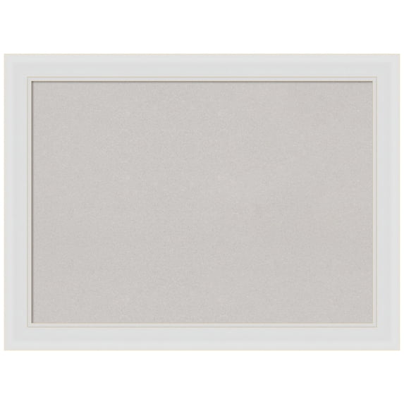 Amanti Art Grey Cork Board Framed Flair Soft White Bulletin Board 32 in. x 24 in.