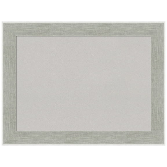 Amanti Art Grey Cork Board Framed Glam Linen Grey Bulletin Board 33 in. x 25 in.