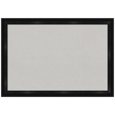 Amanti Art Grey Cork Board Framed Grand Black Narrow Bulletin Board 40 in. x 28 in.