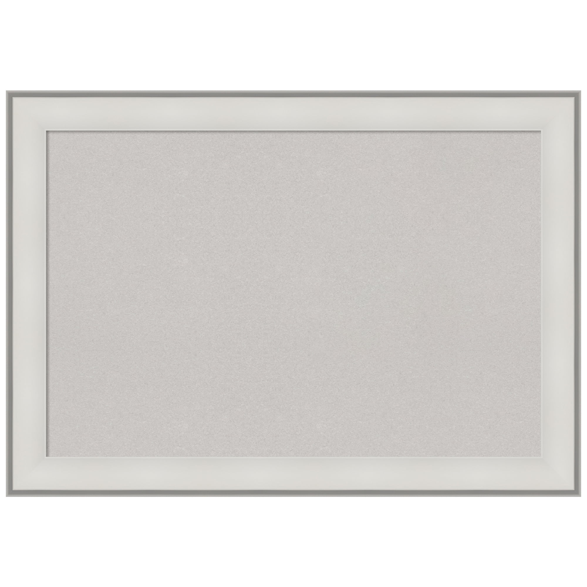 Amanti Art Grey Cork Board Framed Imperial White Bulletin Board 41 in. x 29 in.