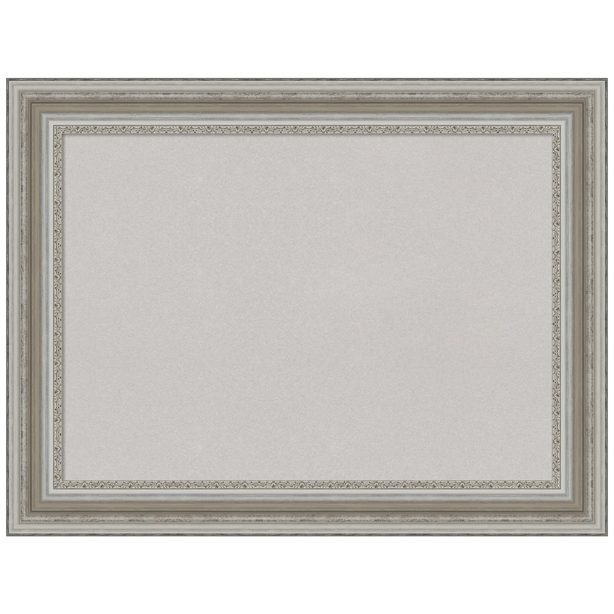 Parlor Silver Grey Cork Bulletin Board with Plastic Frame