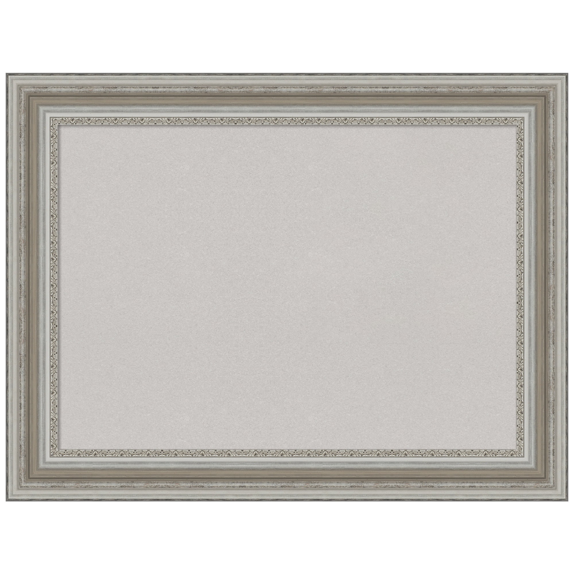 Parlor Silver Grey Cork Bulletin Board with Plastic Frame