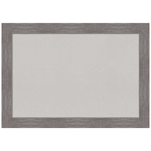 Amanti Art Grey Cork Board Framed Pinstripe Plank Grey Bulletin Board 41 in. x 29 in.