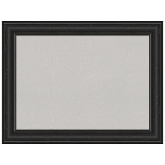 Amanti Art Grey Cork Board Framed Shipwreck Black Bulletin Board 33 in. x 25 in.