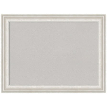 Amanti Art Grey Cork Board Framed Trio White Wash Silver Bulletin Board 32 in. x 24 in.
