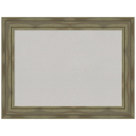 Amanti Art Grey Cork Board Wood Framed Alexandria Greywash Bulletin Board 34 in. x 26 in.